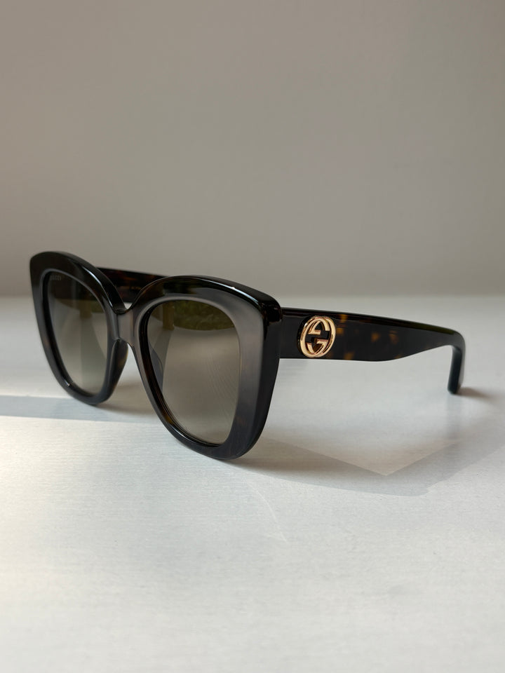 Gucci Tortoiseshell Acetate Oversized Sunglasses