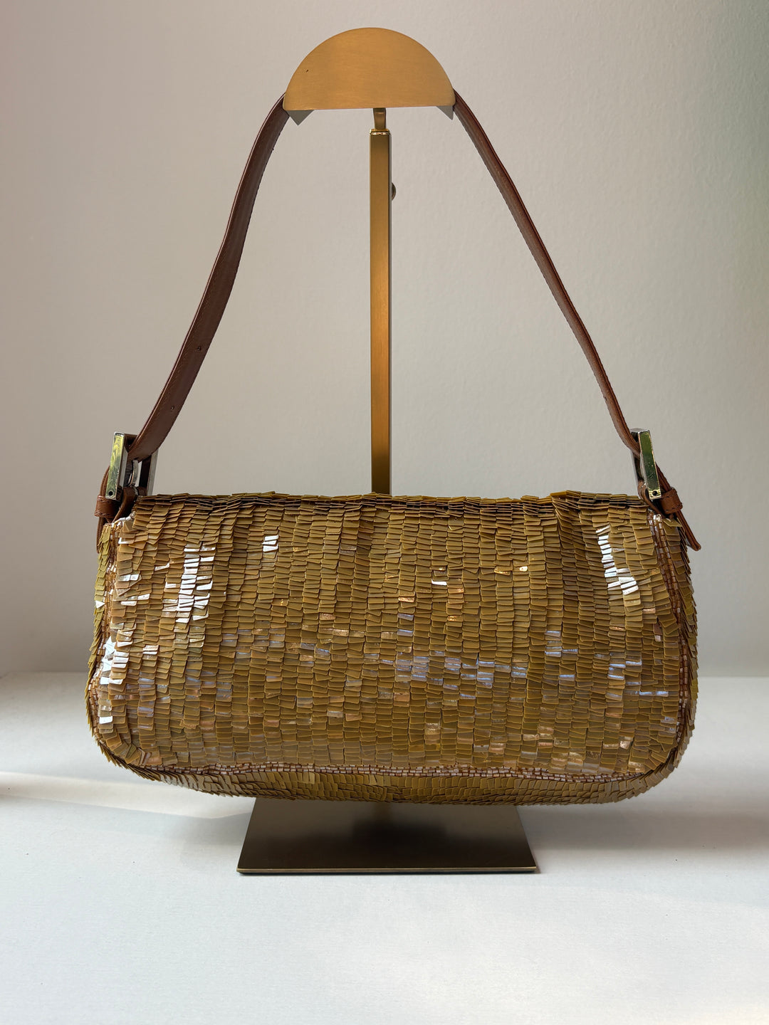 Fendi Vintage Sequined Baguette Shoulder Bag