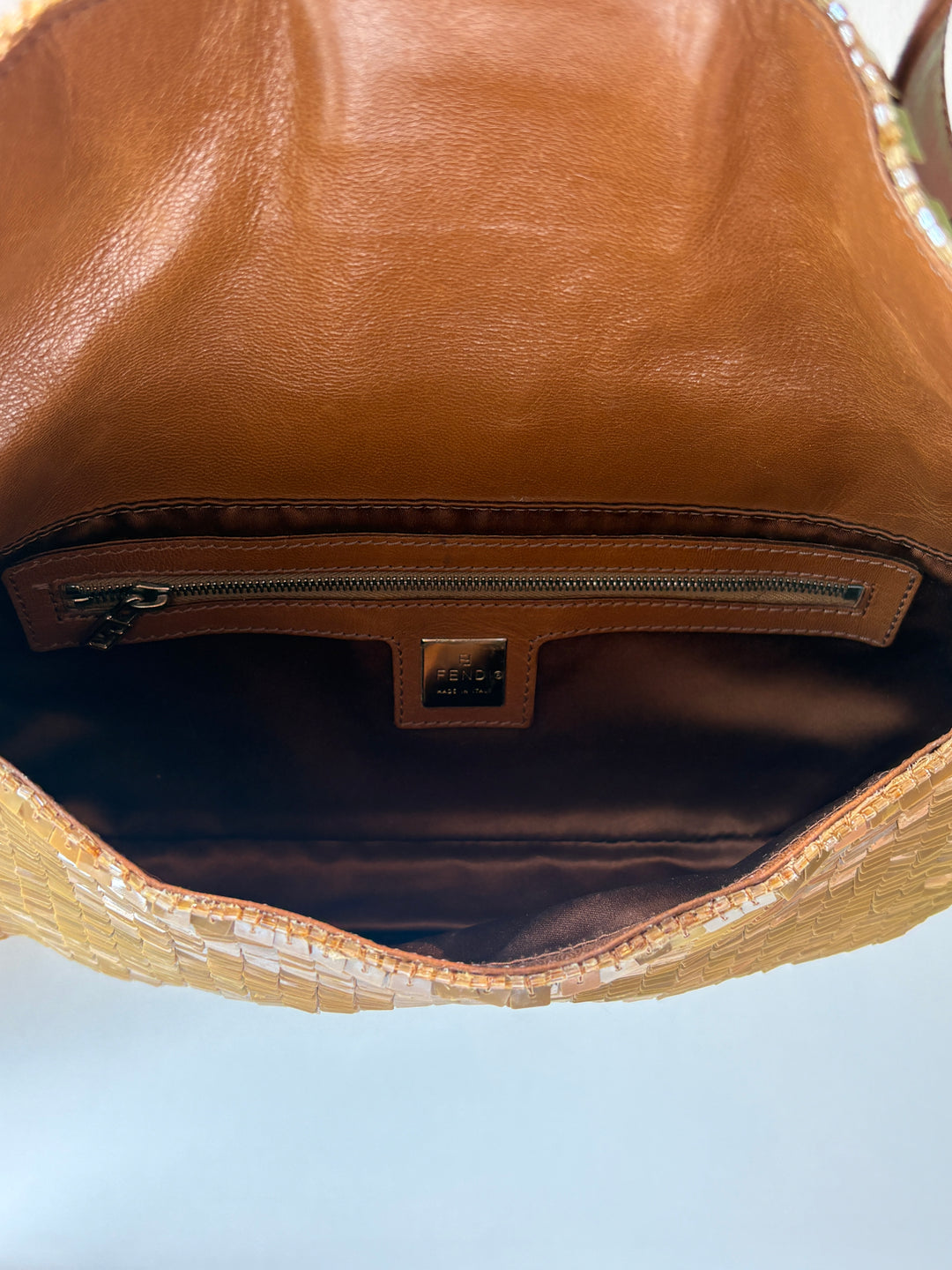Fendi Vintage Sequined Baguette Shoulder Bag