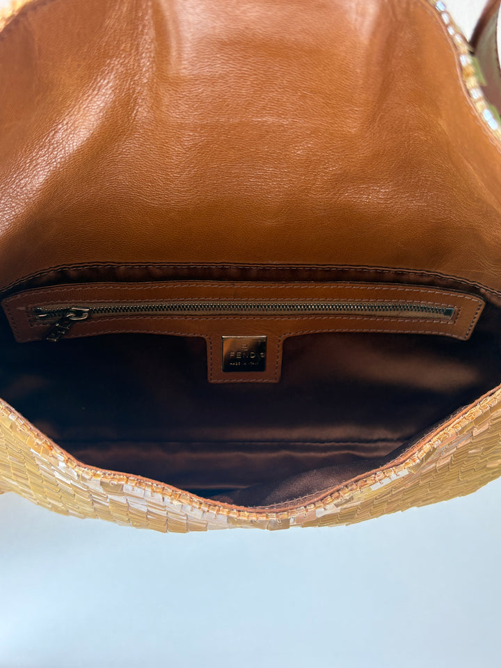 Fendi Vintage Sequined Baguette Shoulder Bag