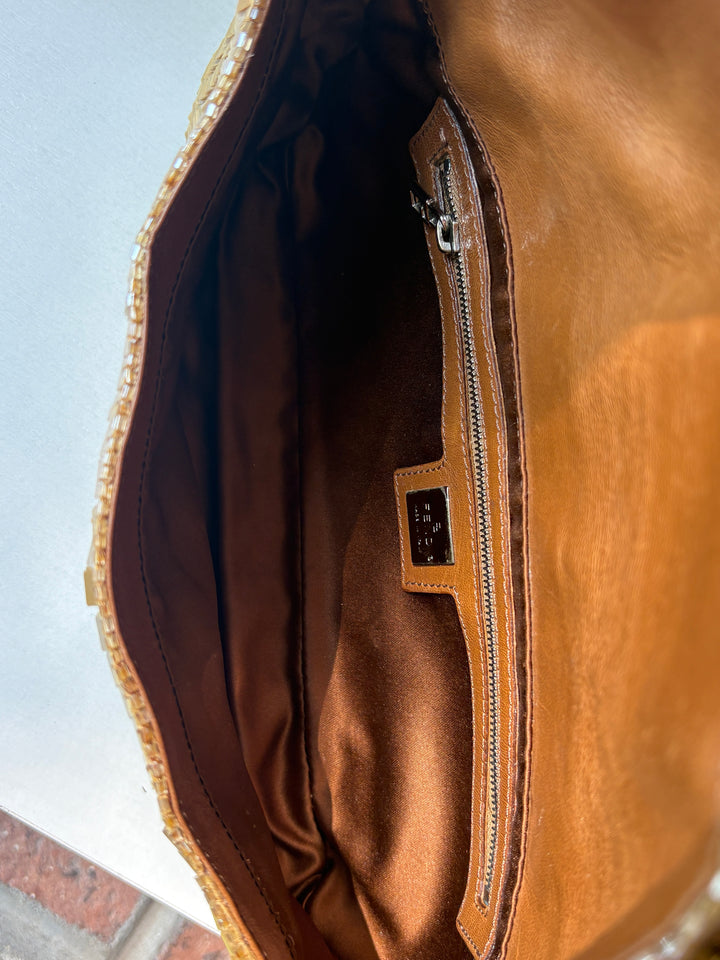 Fendi Vintage Sequined Baguette Shoulder Bag