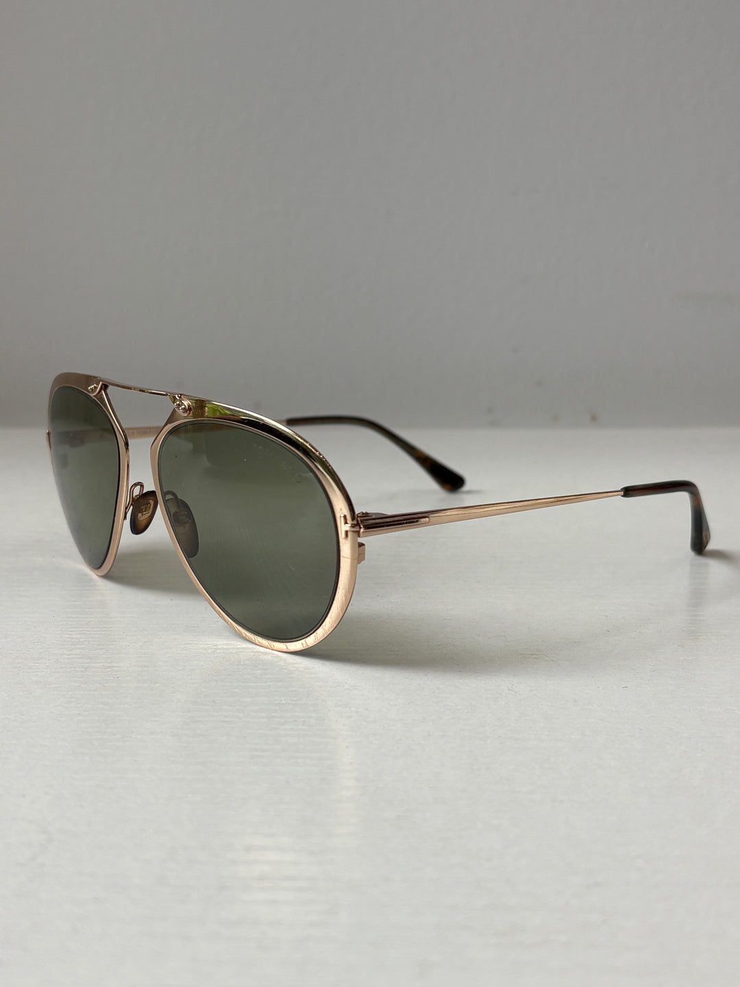 Tom Ford Dashel Gold-Tone Aviator Sunglasses with Case