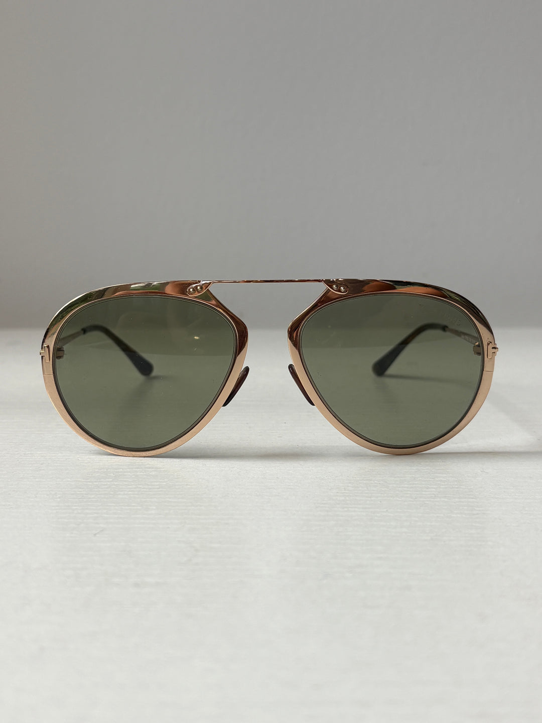 Tom Ford Dashel Gold-Tone Aviator Sunglasses with Case