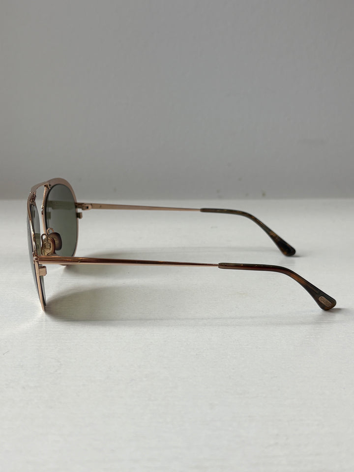 Tom Ford Dashel Gold-Tone Aviator Sunglasses with Case