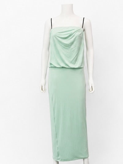 Ser.o.ya Mint Draped Cowl Neck Slip Dress