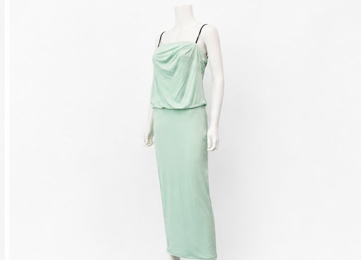 Ser.o.ya Mint Draped Cowl Neck Slip Dress