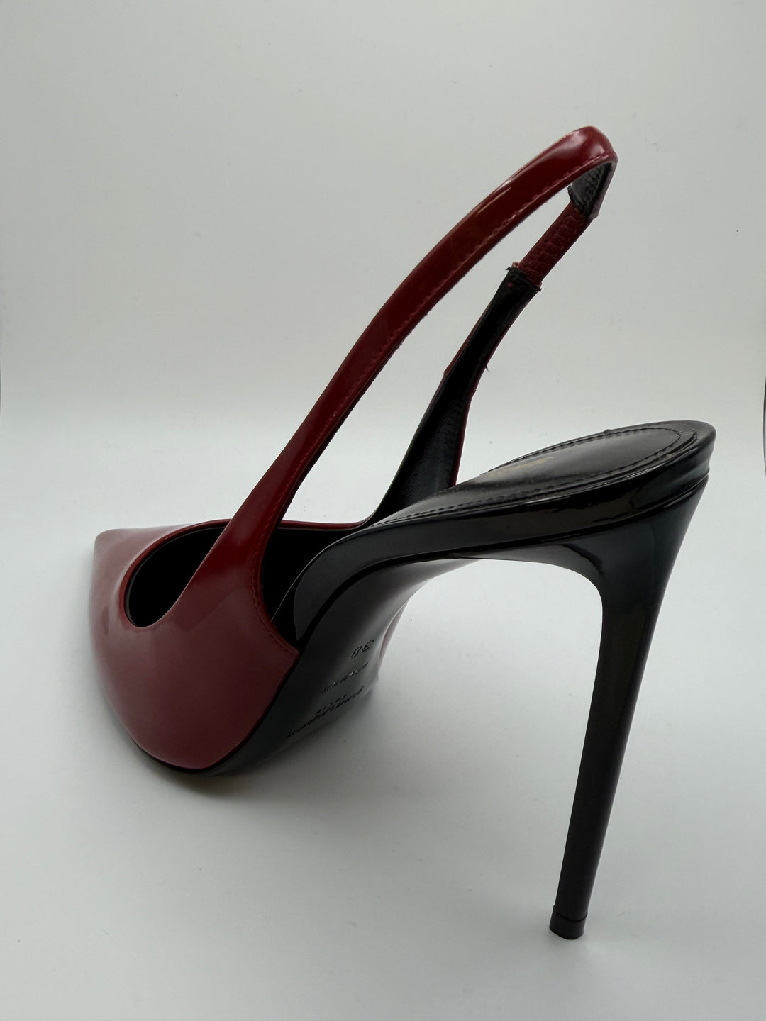 Saint Laurent Patent Leather Sling Back Pumps