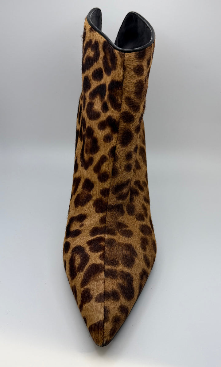Marc Fisher Leopard Calf Hair Ankle Booties