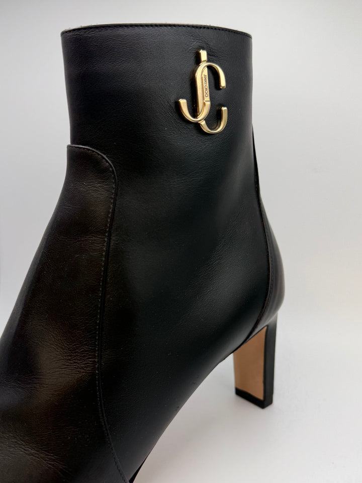 Jimmy Choo JC Monogram Leather Ankle Boots