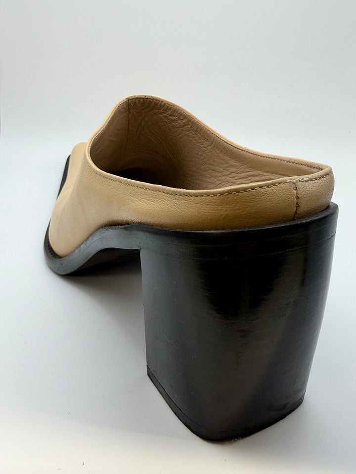 By Far Leather Pointed-Toe Mule Pumps