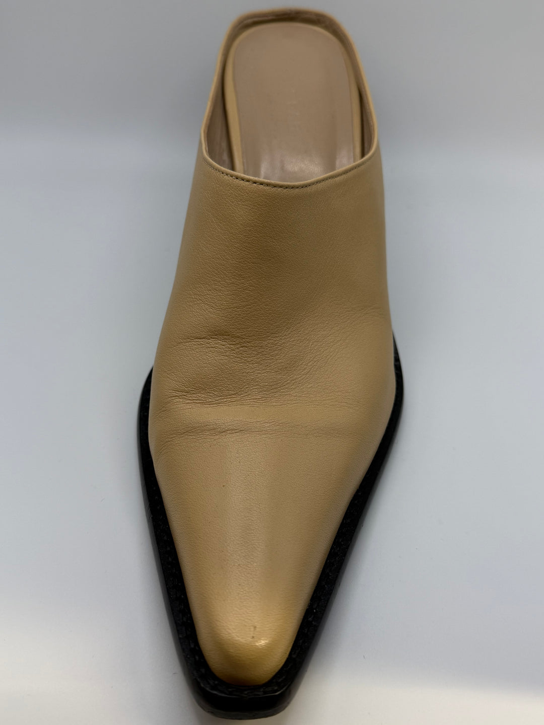 By Far Leather Pointed-Toe Mule Pumps
