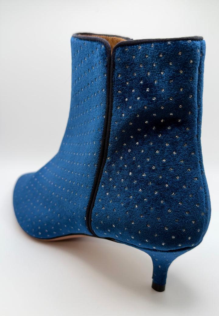 Aquazzura Crystal Embellished Velvet Ankle Boots