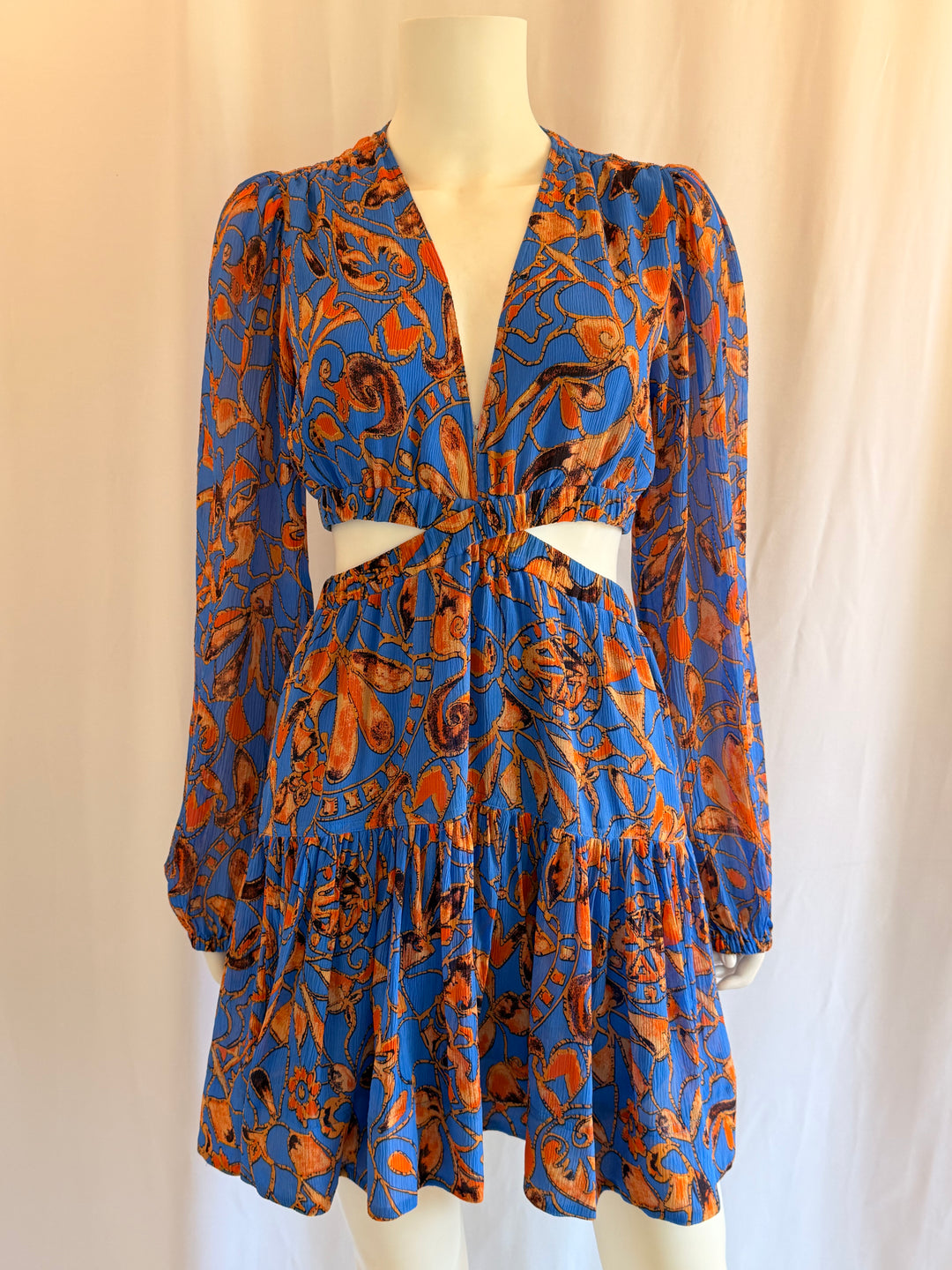 A.L.C Silk Cut-Out Mini Dress