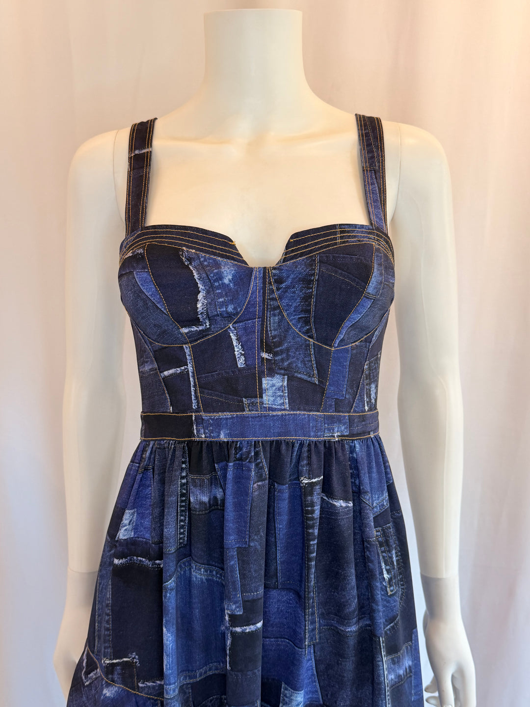 Cinq A Sept Denim Patchwork Dress