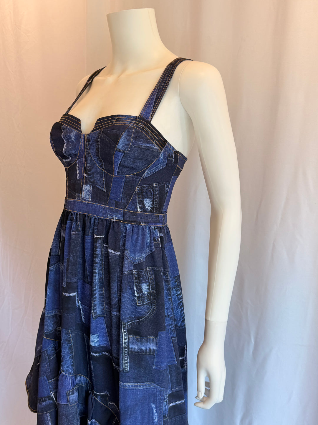 Cinq A Sept Denim Patchwork Dress