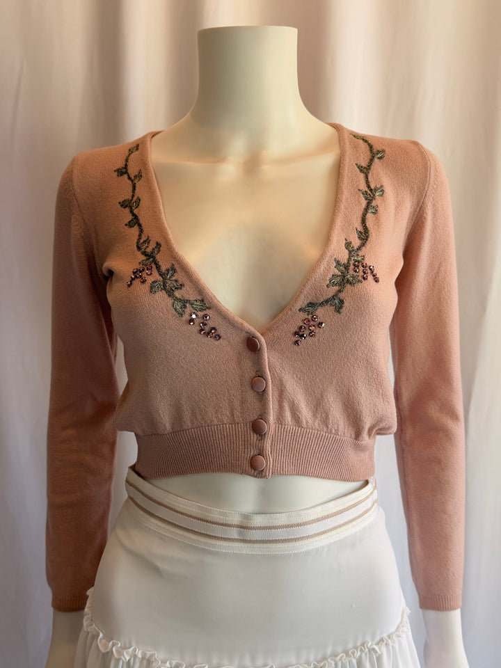 Blumarine Embellished Cropped Knit