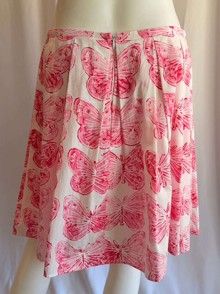 Red Valentino Butterfly Print Skirt