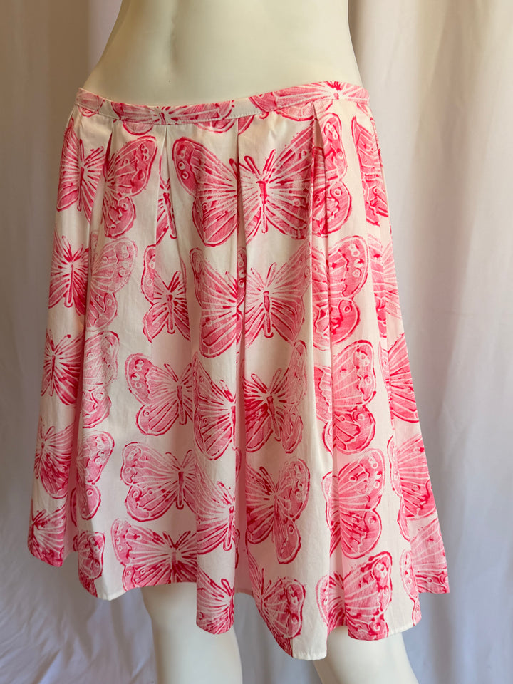 Red Valentino Butterfly Print Skirt