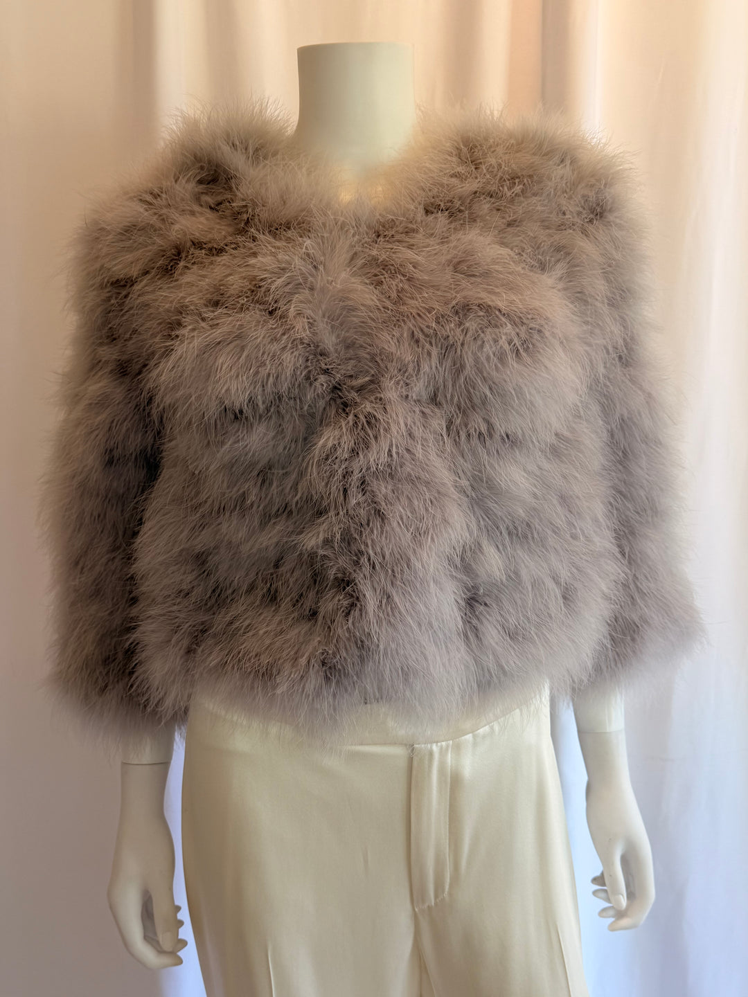 Julia & Stella Collarless Feather Bolero