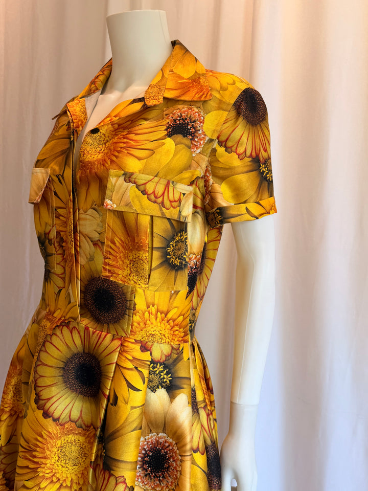 Naeem Khan Sunflower Shirt Dress