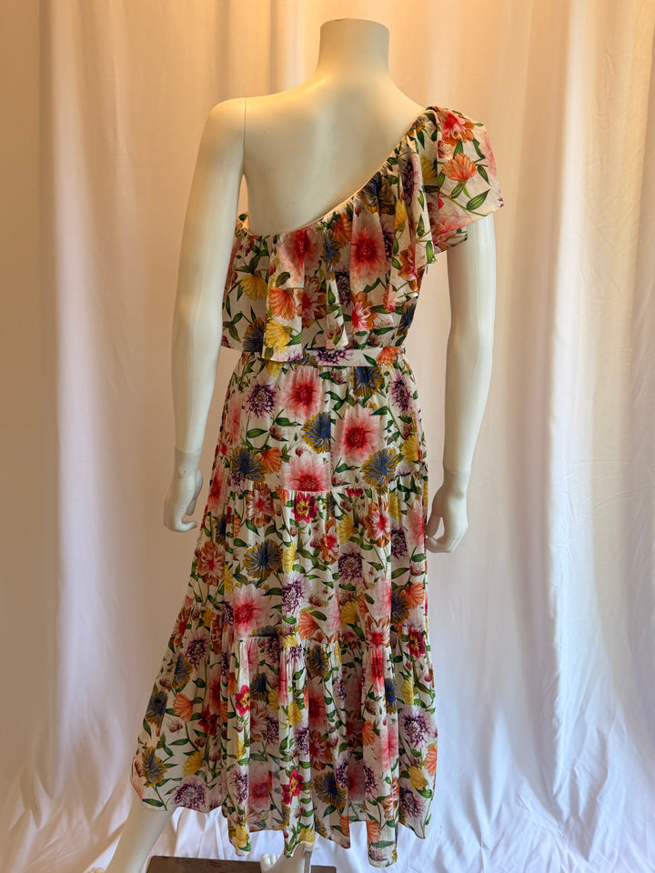 Borgo De Nor One-Shoulder Midi Dress