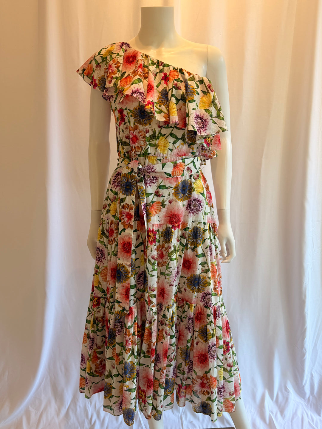 Borgo De Nor One-Shoulder Midi Dress