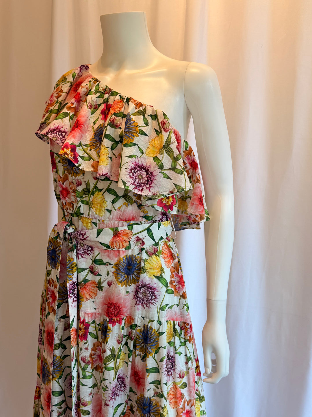 Borgo De Nor One-Shoulder Midi Dress