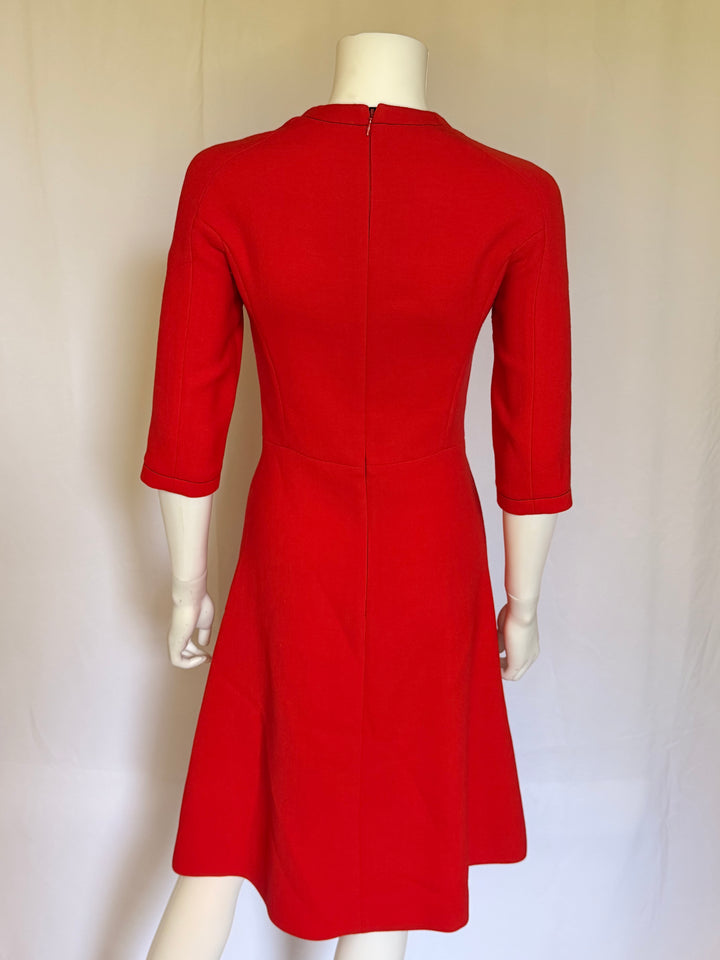 Marni Red A-Line Midi Dress