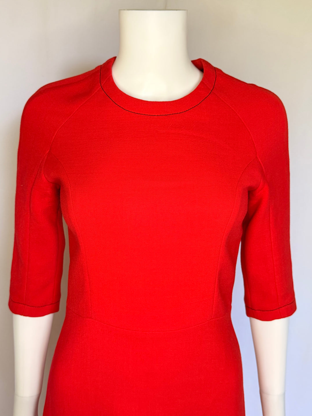 Marni Red A-Line Midi Dress