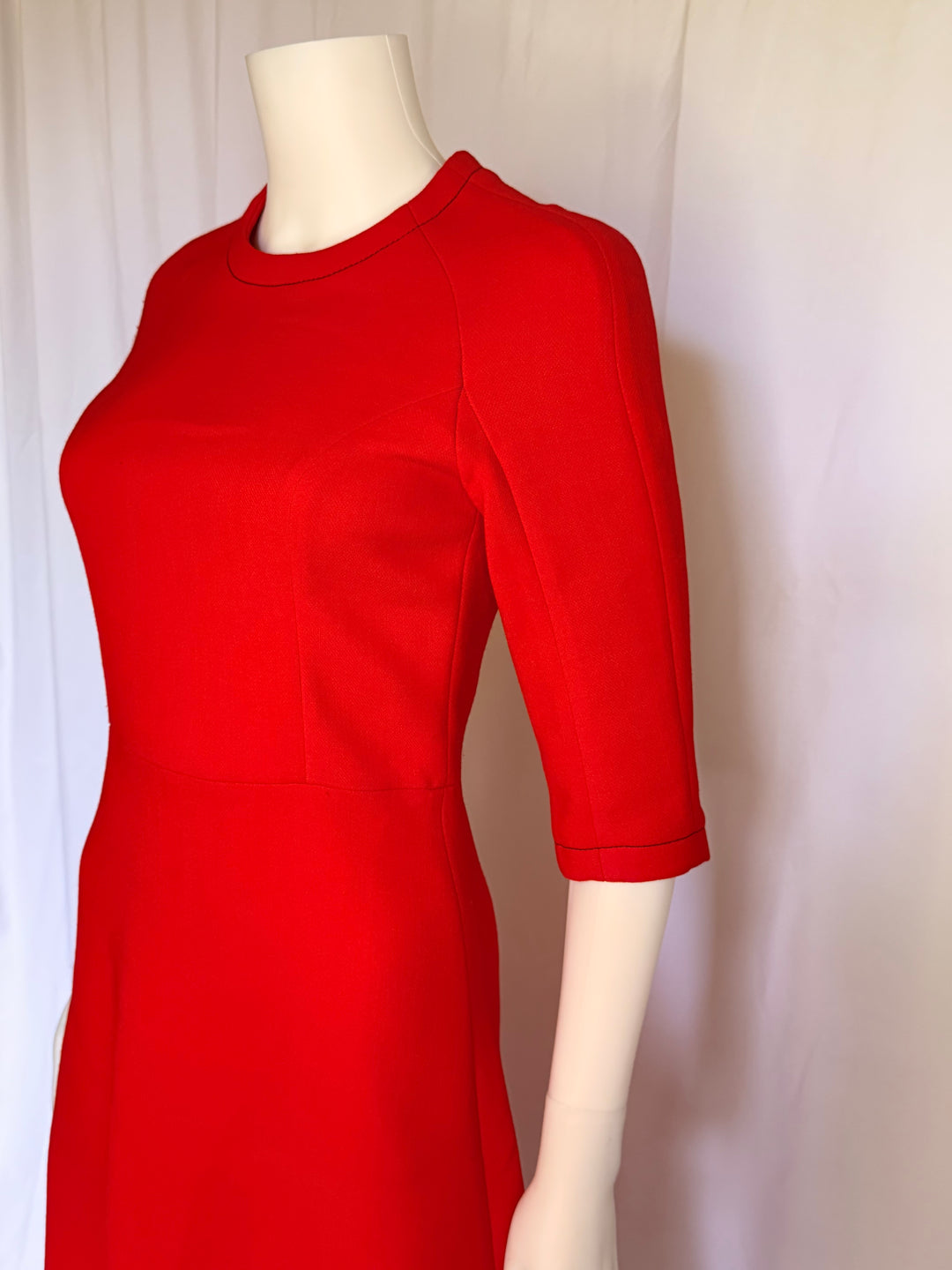 Marni Red A-Line Midi Dress
