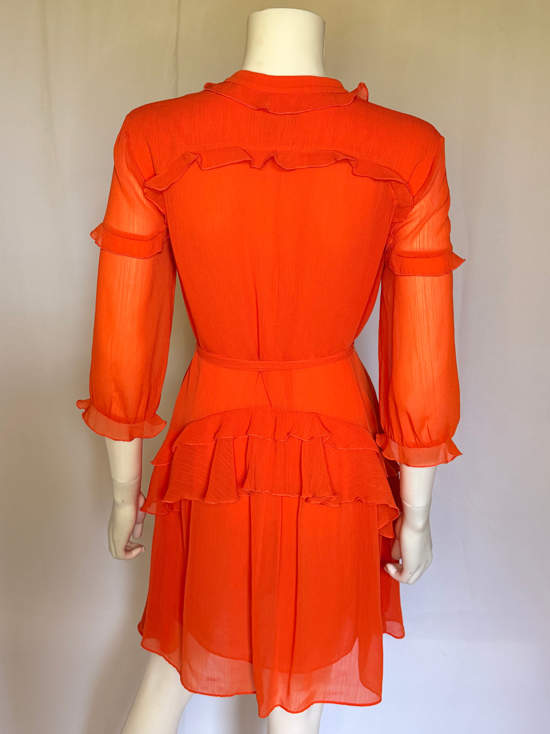 Saloni Ruffled Silk Mini Dress