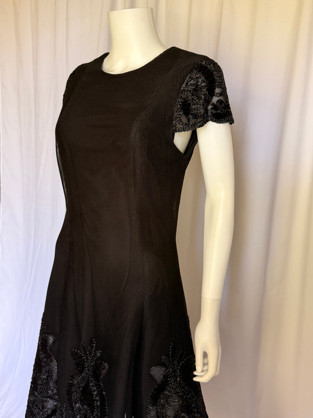 Mestiza New York Black Lace Hem Dress