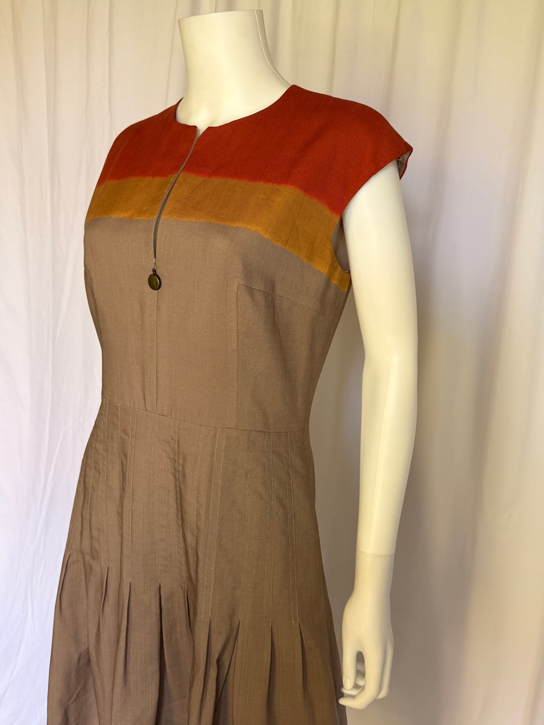 Akris Punto Colorblock Pleated Dress