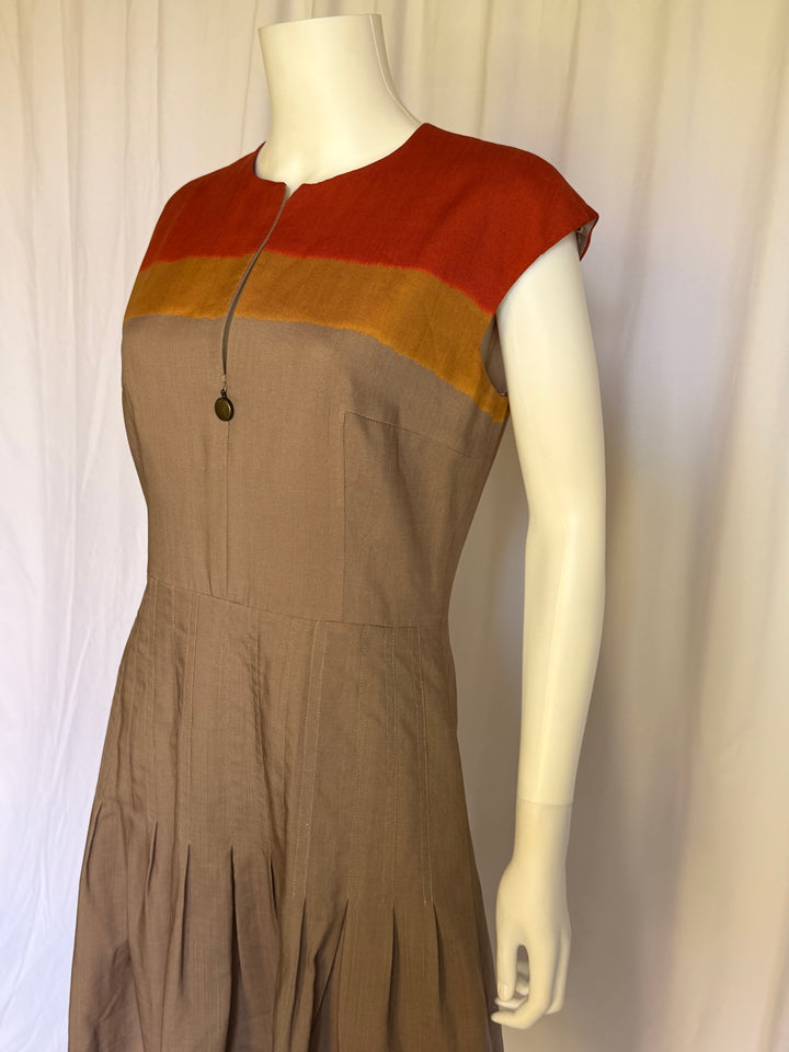 Akris Punto Colorblock Pleated Dress