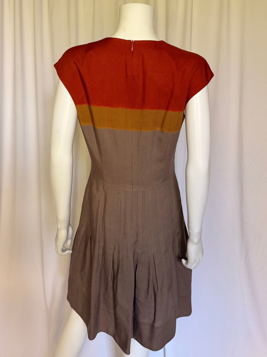 Akris Punto Colorblock Pleated Dress