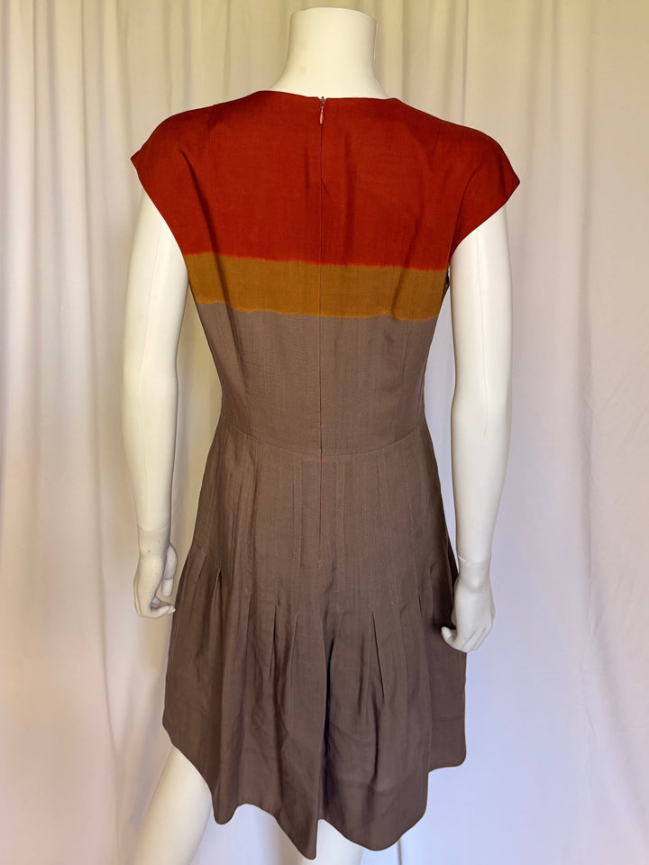 Akris Punto Colorblock Pleated Dress
