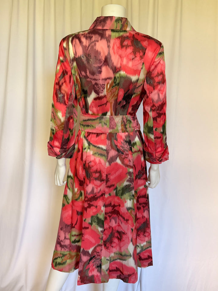 Carlisle Collection Abstract Floral Shirt Dress