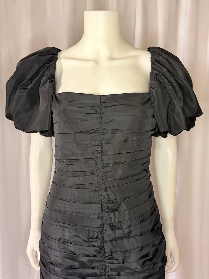 Rhode Black Puff Sleeve Mini Dress