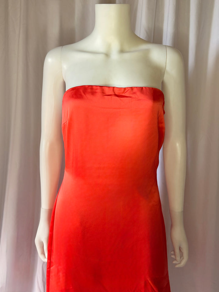 Ramy Brook Strapless Satin Midi Dress