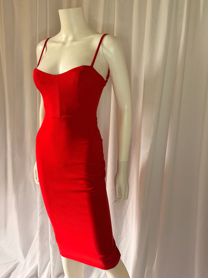 Nookie Scarlet Red Midi Dress