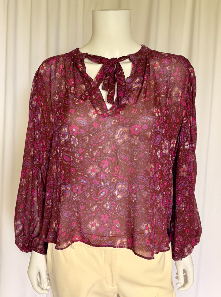 Ulla Johnson Silk Floral Paisley Blouse