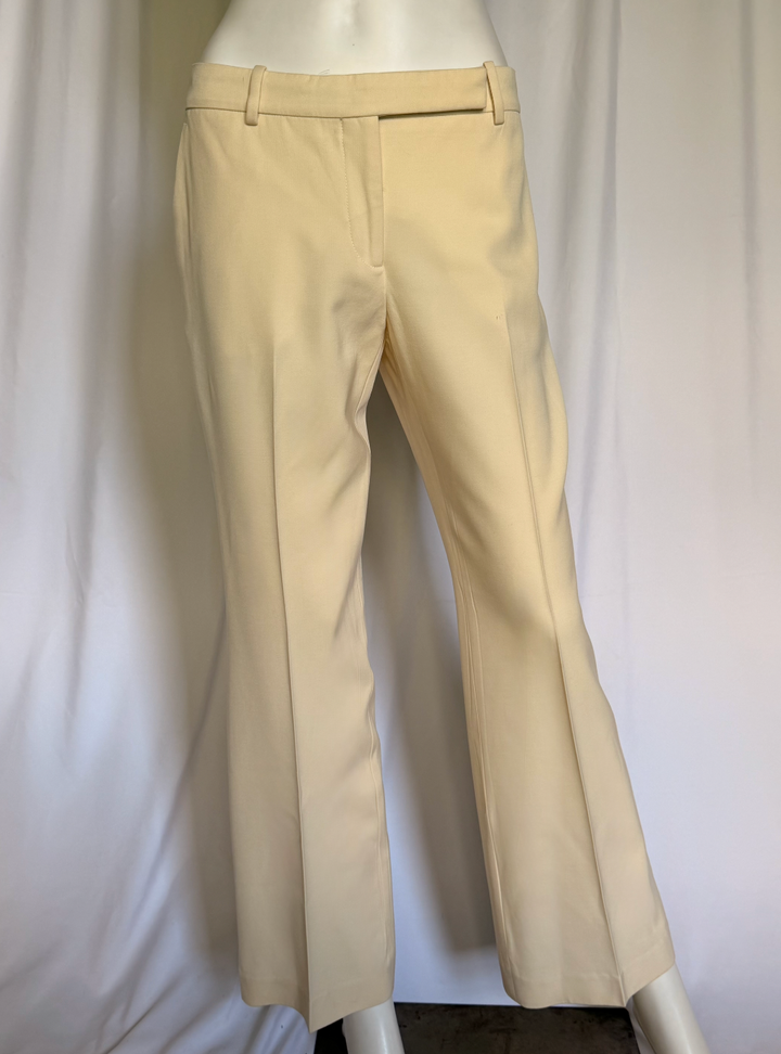 Alexander McQueen Cream Tailored Flare Trousers