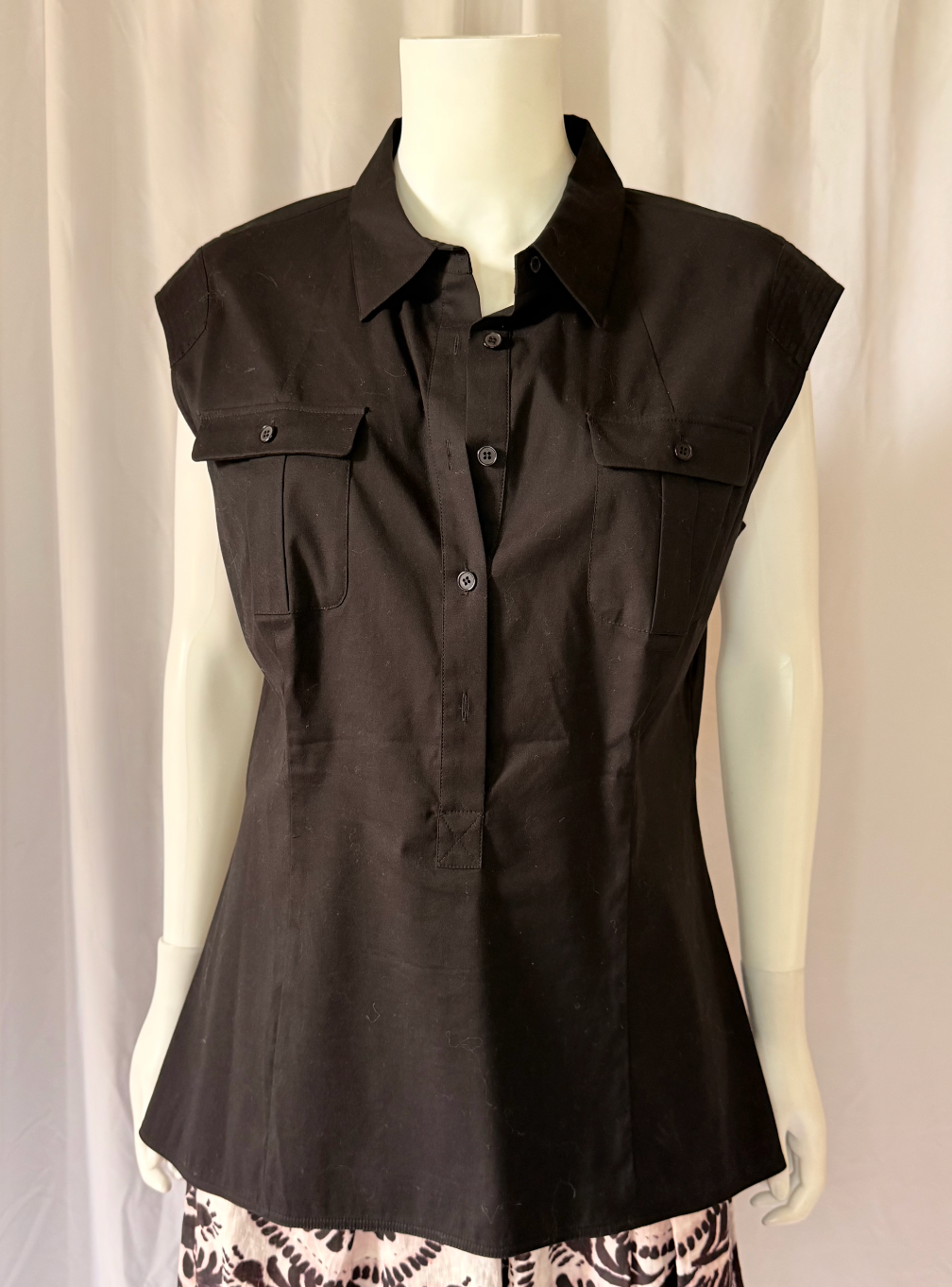 Layfayette 148 New York Tailored Utility Blouse