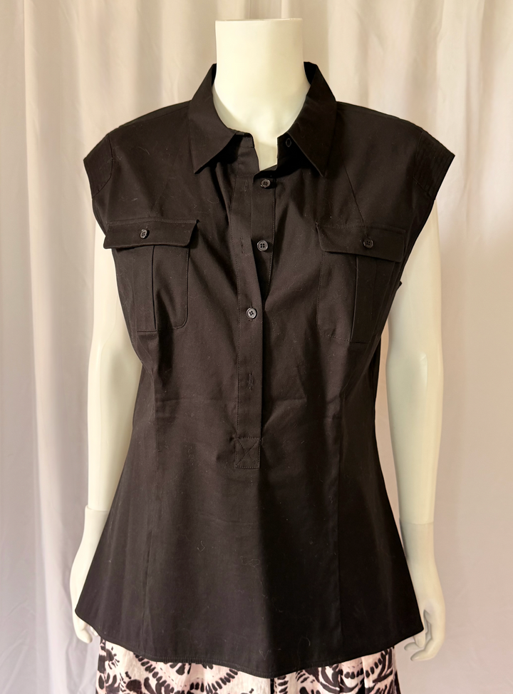 Layfayette 148 New York Tailored Utility Blouse