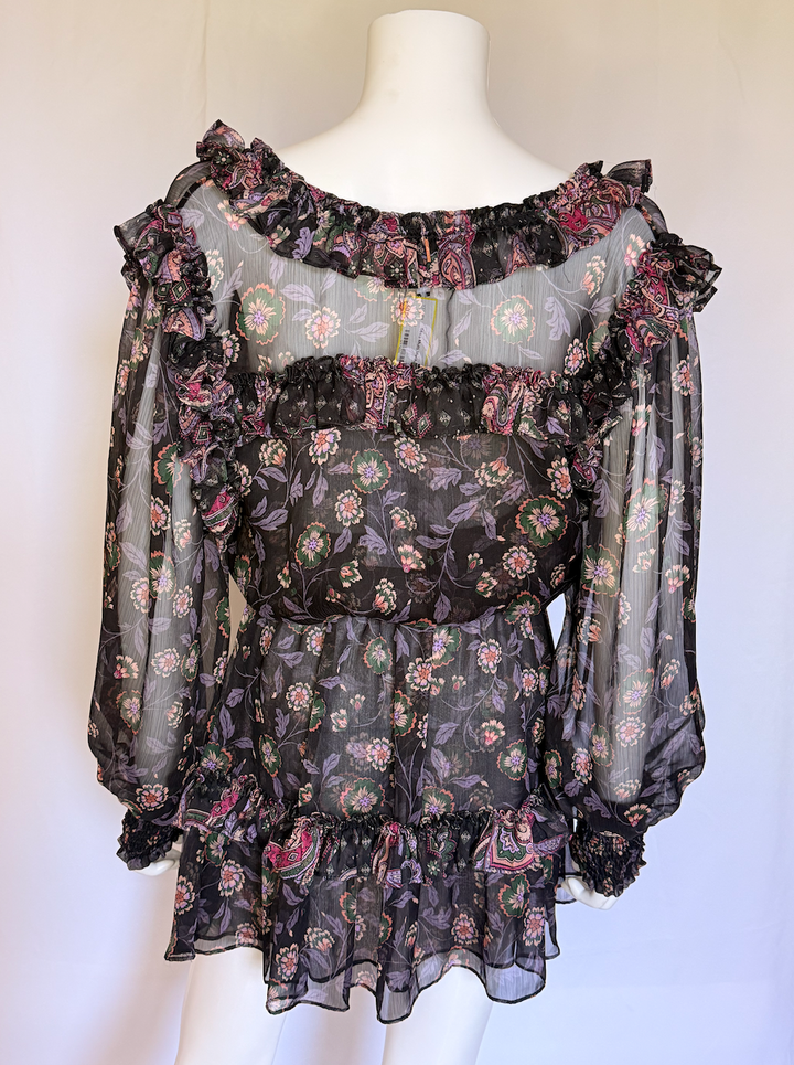 MISA Los Angeles Floral Ruffle Mini Dress