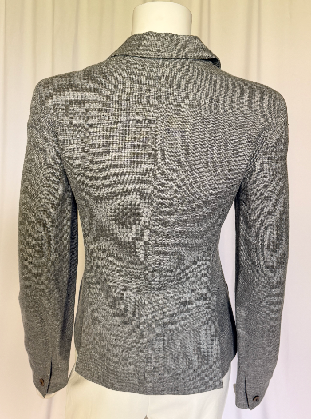 Miu Miu Grey Linen Blend Blazer