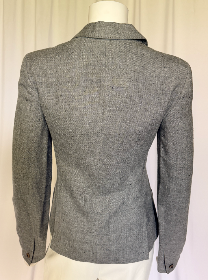 Miu Miu Grey Linen Blend Blazer