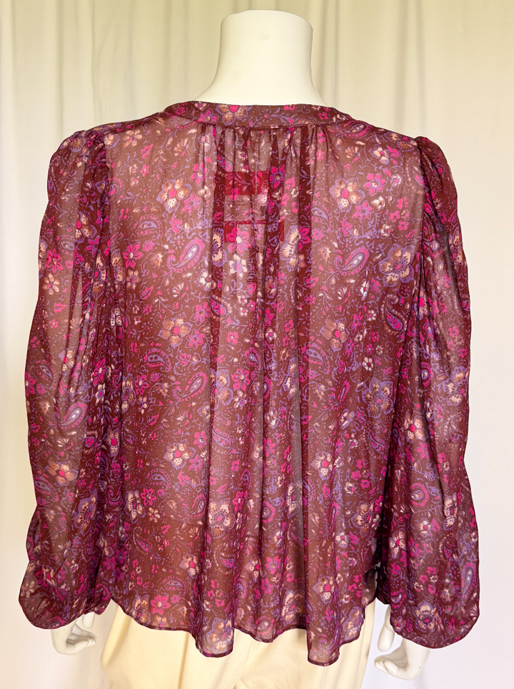 Ulla Johnson Silk Floral Paisley Blouse