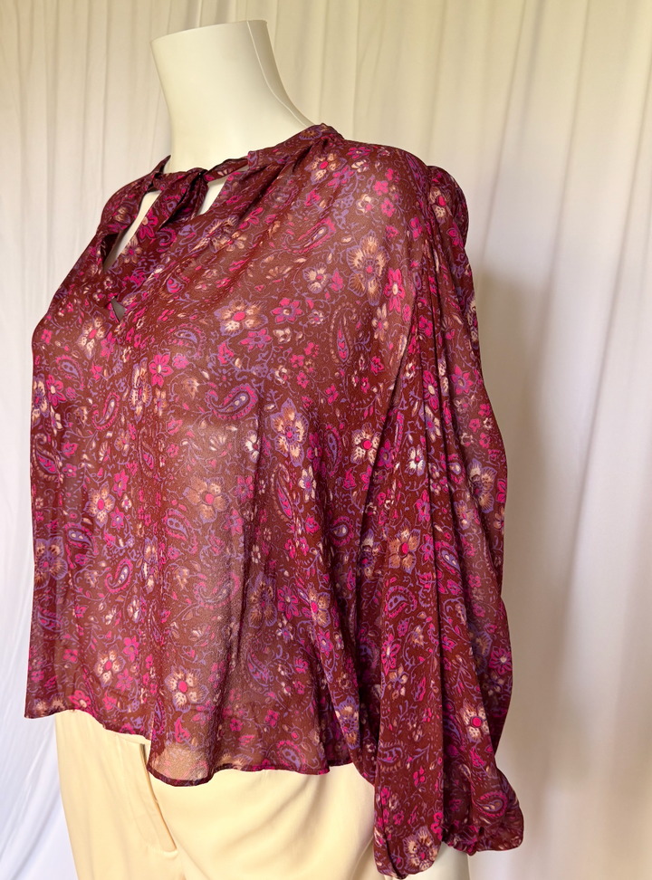 Ulla Johnson Silk Floral Paisley Blouse
