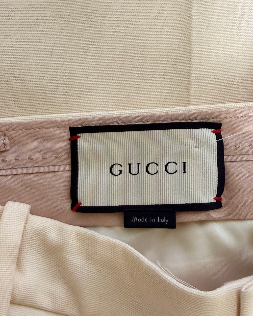 Gucci Ivory Wide-Leg Trousers